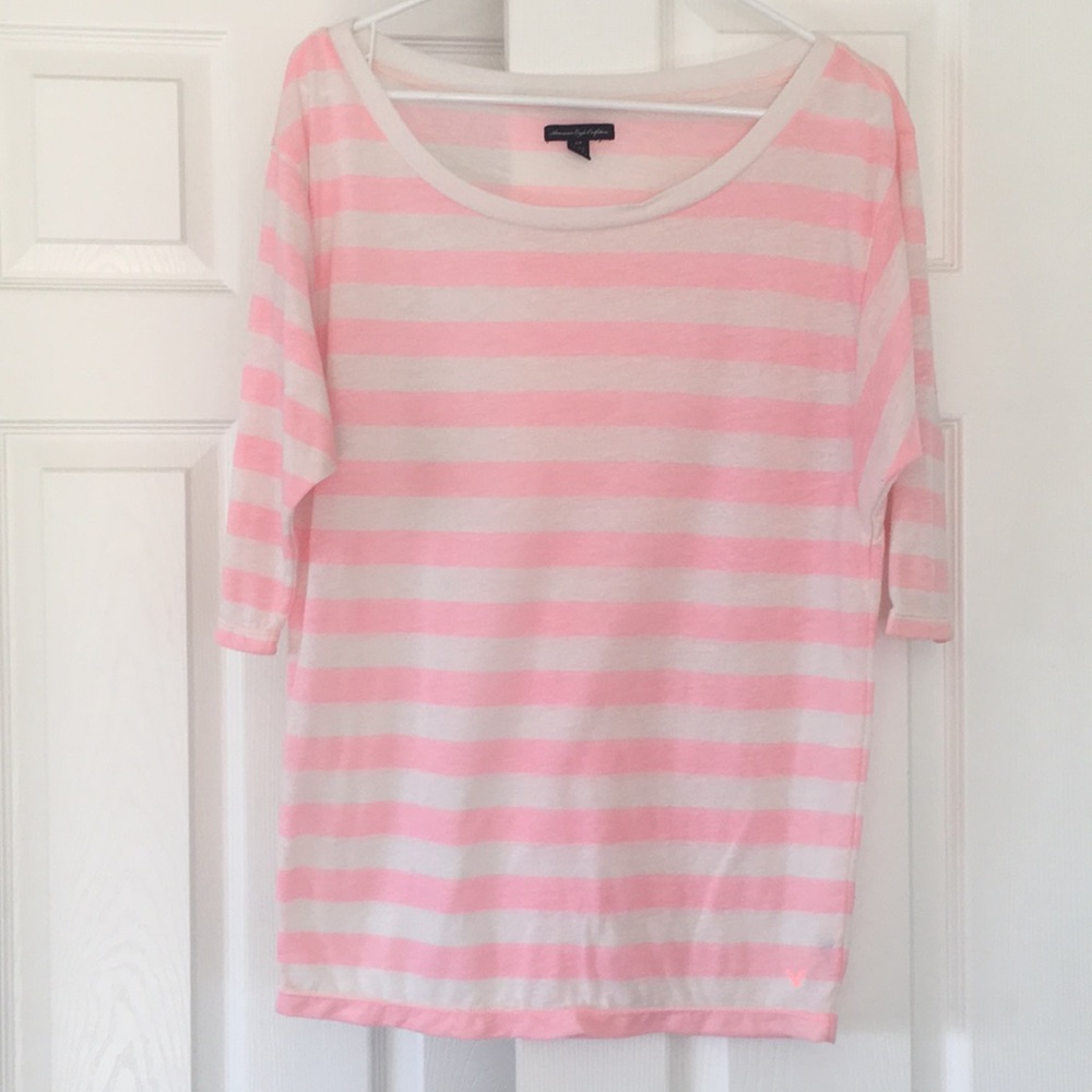 Pink and white shirt